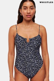 Whistles Forget Me Not Black Swimsuit
