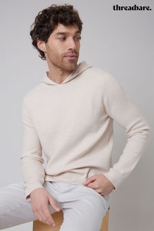 Threadbare Brown Luxe Knitted Pullover Hoodie (B11792) | 129 QAR