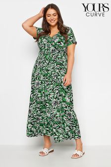 Yours Curve Green Tiered Maxi Dress (B11930) | €49