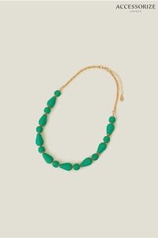 Accessorize Green Wrapped Collar Necklace