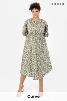 綠色 - Cross Over Elasticated Detail Waist Textured Midi Dress (B12231) | NT$2,570