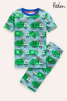Boden Green Snug Single Short John Pyjamas (B12301) | $33 - $37