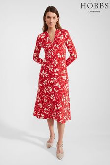 Hobbs Red Gabi Jersey Dress (B12304) | 490 QAR