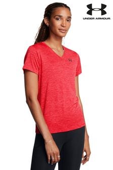 Under Armour Red V-Neck Tech Twist T-Shirt (B12338) | TRY 1.181