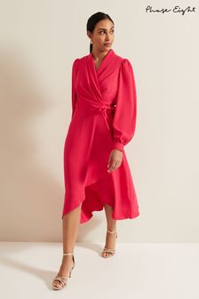 Phase Eight Pink Petite Philippa Wrap Dress (B12408) | AED771