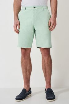 Темно-зеленый - Crew Clothing Classic Bermuda Cotton Stretch Chino Shorts (B12419) | €73