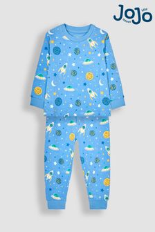 JoJo Maman Bébé Blue Space Glow In the Dark Pyjamas (B12460) | 10,930 Ft