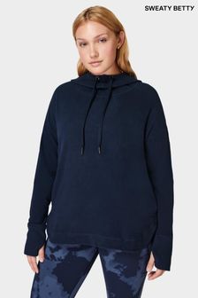Marineblau - Sweaty Betty Escape Luxe Fleece-Kapuzensweatshirt (B12501) | 187 €