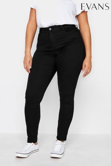 Noir - Jean skinny coupe courbe (B12543) | €40