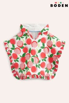 Boden Peach Towelling Poncho Hoodie