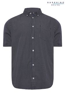BadRhino Big & Tall Blue Short Sleeve Shirt (B12734) | SGD 58