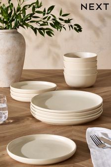 12 Piece Natural Speckle Oakley Dinner Set (B12802) | $77