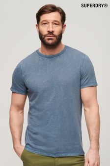 Superdry Blue Crew Neck Slub Short Sleeved T-Shirt (B12883) | $28