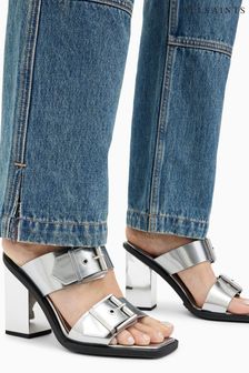 AllSaints Silver Camille Mules (B12912) | MYR 1,433