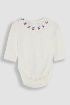 Jojo Maman Bébé Cherry Embroidered Frill Collar Body (B12923) | 90 zł