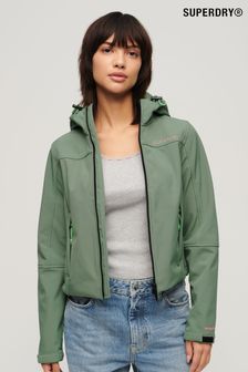 Зеленый - Superdry мягкая куртка-треккер с капюшоном и ракушками (B12937) | €129
