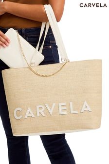 Carvela Shopper-Tasche mit Rahmen und Seiteneinsätzen, Creme (B14487) | 198 €