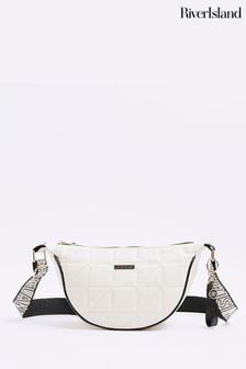 River Island Cream Soft Scoop Quilted Cross-Body Bag (B14546) | €37