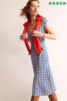 Boden Blue Joanna Cap Sleeve Wrap Dress (B14682) | €140