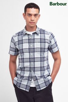 Barbour® Blue Checked Short Sleeve Shirt (B14693) | AED491