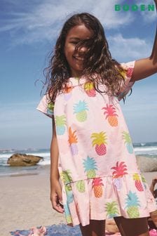 Boden Pink 100% Cotton Pull-On Holiday Dress (B14744) | $43 - $50