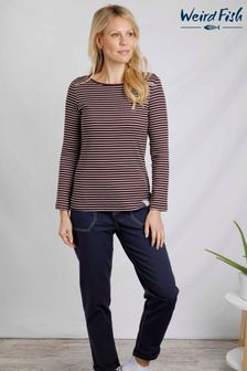 Weird Fish Purple Mila Long Sleeve Ribbed Outfitter T-Shirt (B14863) | OMR14