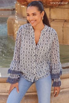 блузка с контрастной отделкой и флюсами Sosandar (B15070) | €76