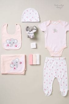 Rock-A-Bye Baby Boutique Pink Cotton Print Baby Gift Set 10 Piece (B15081) | €45