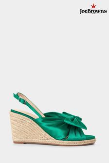 Joe Browns Satin Bow Front Peep Toe Espadrille Wedges