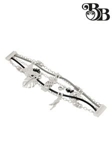 Bibi Bijoux Silver Tone Safari Layered Cuff Bracelet (B15141) | €64