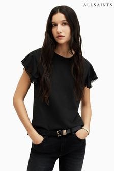 AllSaints Black Isabel T-Shirt (B15318) | $101