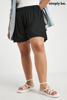 Simply Be Black Woven Relaxed Flippy Shorts (B15643) | €22