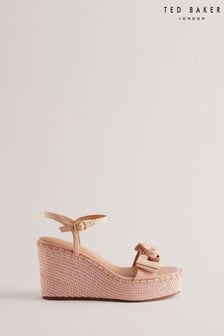 Ted Baker Pink High-Heeled Geiia Wedges With Bow Detail (B15791) | €166