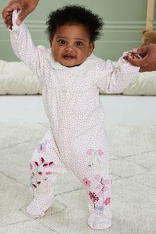 Jojo Maman Bébé Mouse Appliqué Frill Collar Sleepsuit (B16055) | ‏134 ر.س‏