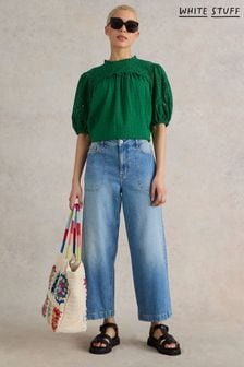 White Stuff Tia Crop-Jeans mit weitem Bein (B16120) | 89 €