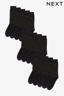 Black 15 Pack Cushioned Sole Comfort Socks (B16168) | €44