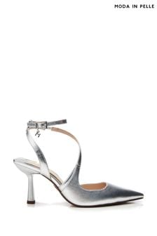 銀灰色 - Moda In Pelle金色Cyanna低跟細帶尖頭鞋子 (B16303) | NT$4,150