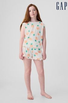 Gap White Print Pyjama Sleeveless Shorts Set (B16371) | €22.50