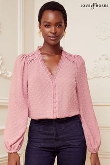 Lace evening tops with sleeves online