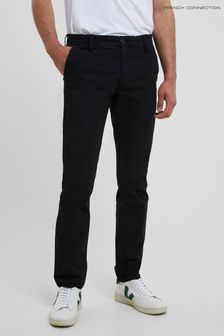 French Connection Stretch Black Chino Trousers (B16617) | 198 QAR