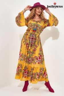 Joe Browns Yellow Petite Vintage Lace Maxi Dress (B16652) | €100
