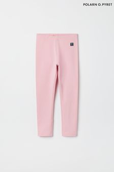 Polarn O. Pyret Pink Organic Cotton Plain Leggings (B16667) | €23