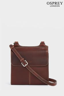 OSPREY LONDON The Narissa Leather Cross-Body Brown Bag (B16854) | €165