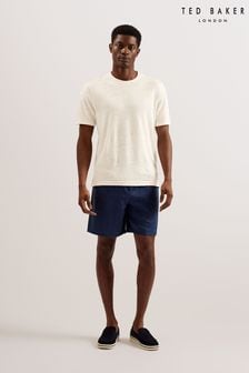 Ted Baker Flinlo Short Sleeve Regular Linen T-Shirt (B16860) | ₪ 277