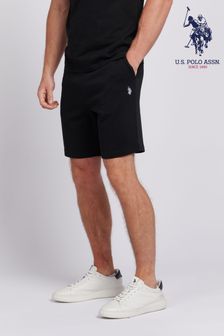 أسود - U.s. Polo Assn. Mens Classic Fit Double Horsemen Sweat Shorts (B16925) | 255 ر.س