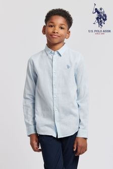 U.S. Polo Assn. Boys Linen Blend Shirt (B17043) | kr454 - kr545