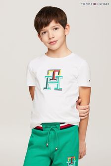 ホワイト - Tommy Hilfiger Green Monogram T-shirt (B17108) | ￥4,580 - ￥5,110
