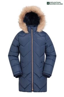 Mountain Warehouse Blue Galaxy Kids Water-Resistant Long Padded Jacket (B17125) | $102