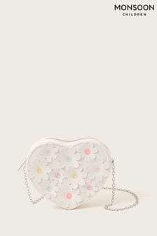 Monsoon White Fun Daisy Heart Bag (B17246) | €20