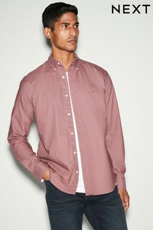 أرجواني - تلبيس قياسي - Long Sleeve Oxford Shirt (B17277) | ر.ق129